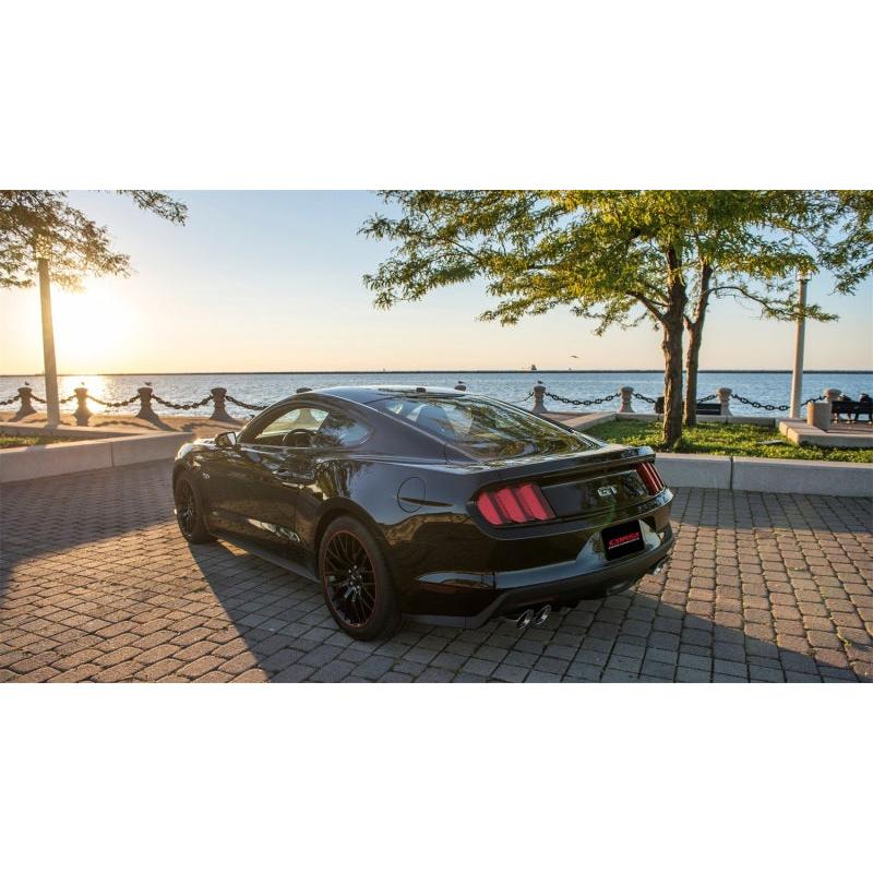 Corsa Sport 3in Cat Back Exhaust Polished Quad Tips - 2015-2023 Ford Mustang GT 5.0