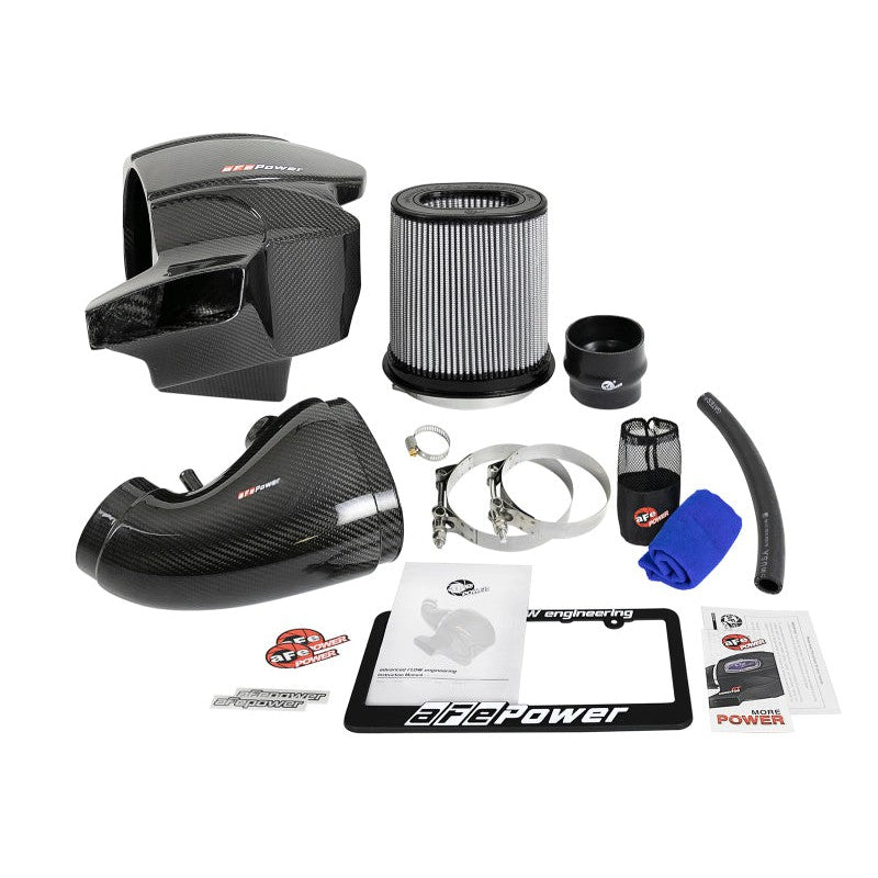 aFe Momentum Carbon Fiber CAIS w/ Pro Dry S Filter 12-19 Jeep Grand Cherokee SRT8 (WK2) V8-6.4L