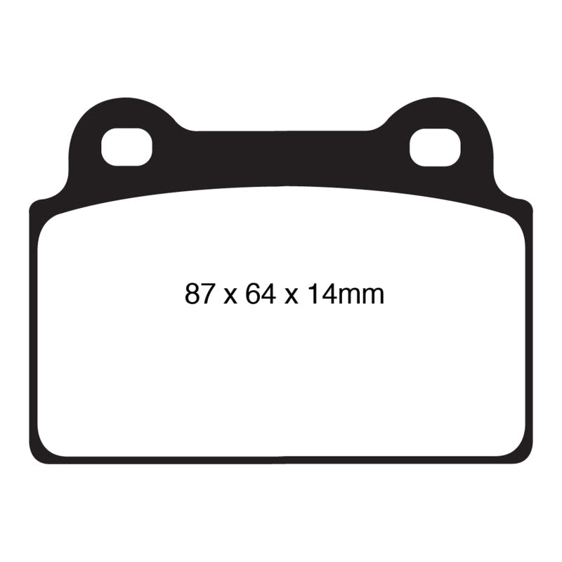 EBC Redstuff Brake Pads -  08-16 Mitsubishi Lancer Evo 10 2.0 Turbo (1 piece rotor) - Rear Brake Pads