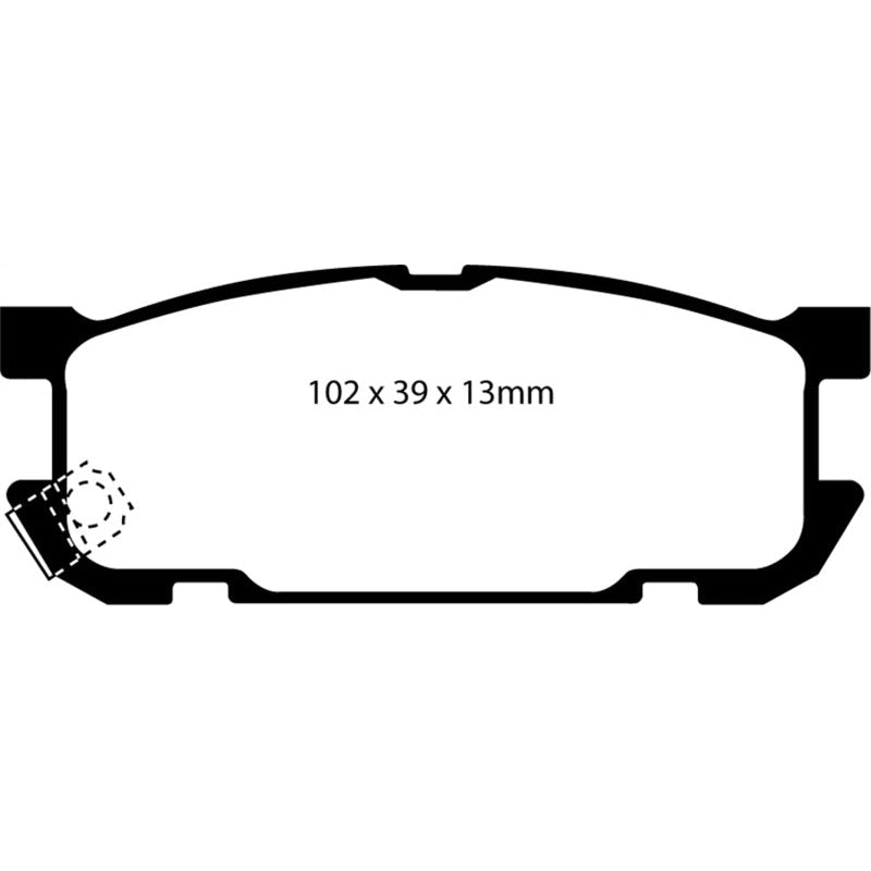 EBC Redstuff Brake Pads -  01-03 Mazda Miata MX5 1.8 (Sports Suspension) - Rear Brake Pads