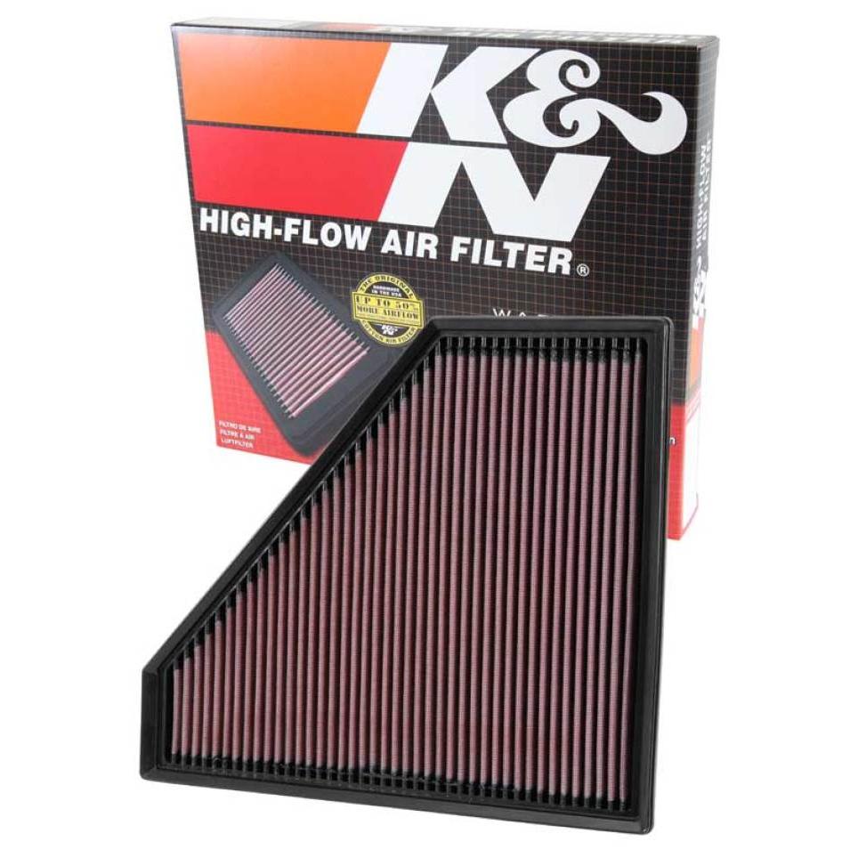 K&N Replacement Panel Air Filter 12.313in OS L x 10.313in OS W x 1.188in H for 13-14 Cadillac ATS