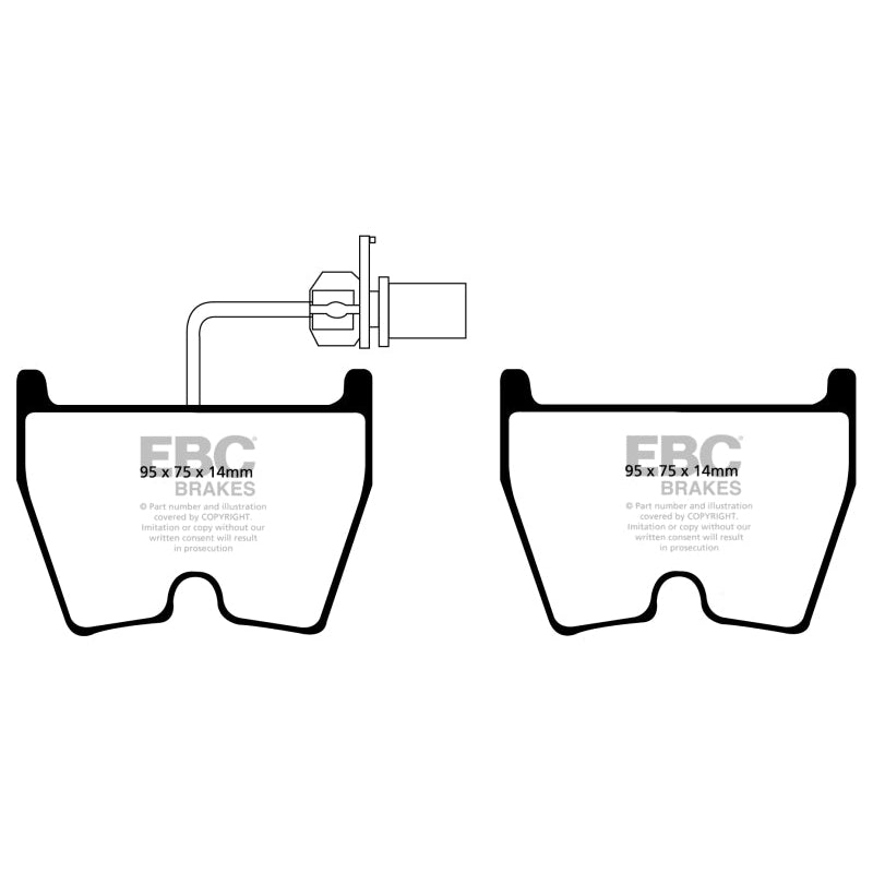 EBC Redstuff Brake Pads -  17-18 Audi Audi RS3 - Front Brake Pads
