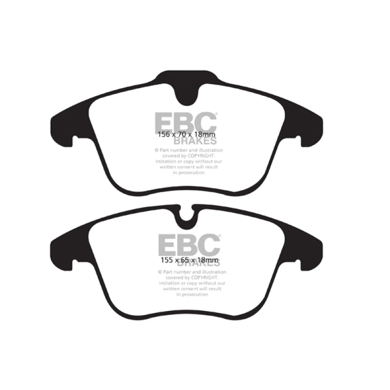 EBC Redstuff Brake Pads -  13-15 Jaguar XF 2.0 Turbo - Front Brake Pads