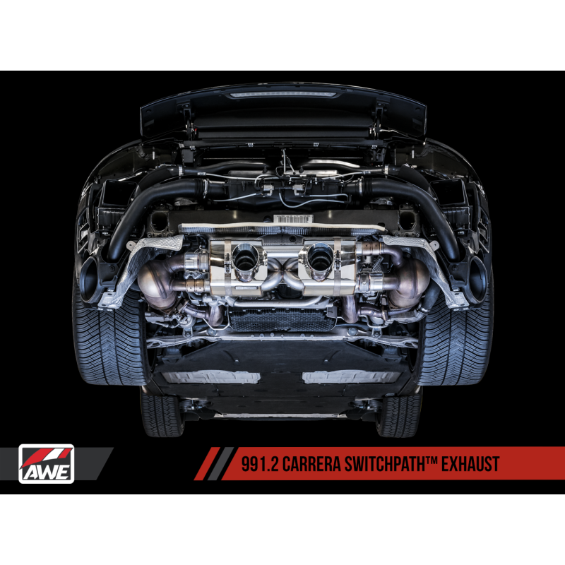 AWE Tuning Porsche 911 (991.2) Carrera / S SwitchPath Exhaust for PSE Cars - Chrome Silver Tips
