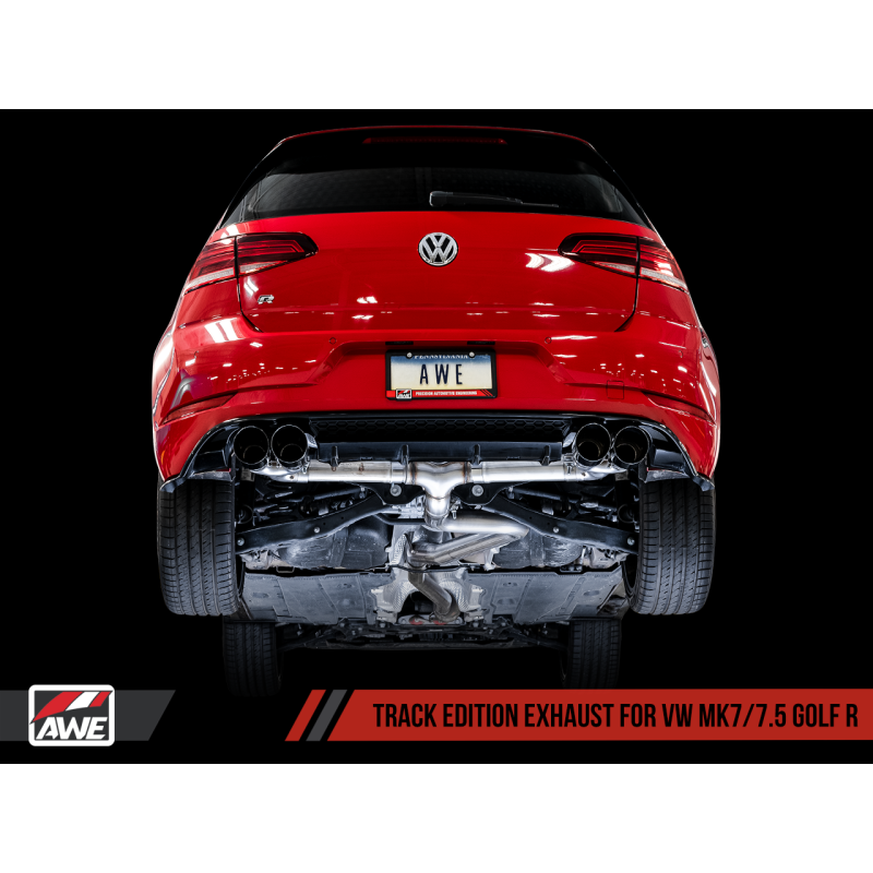 AWE Tuning MK7.5 Golf R Track Edition Exhaust w/Chrome Silver Tips 102mm