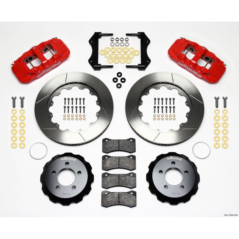 Wilwood AERO6 Front Hat Kit 14.25 Red 2006-10 Magnum/Challngr/Chrgr/300C - T1 Motorsports