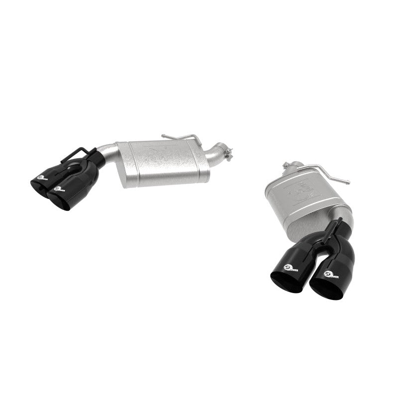 aFe POWER MACH Force-Xp 3in Axle-Back Exhaust 16-20 Chevrolet Camaro SS V8 6.2L w/Mufflers - Black