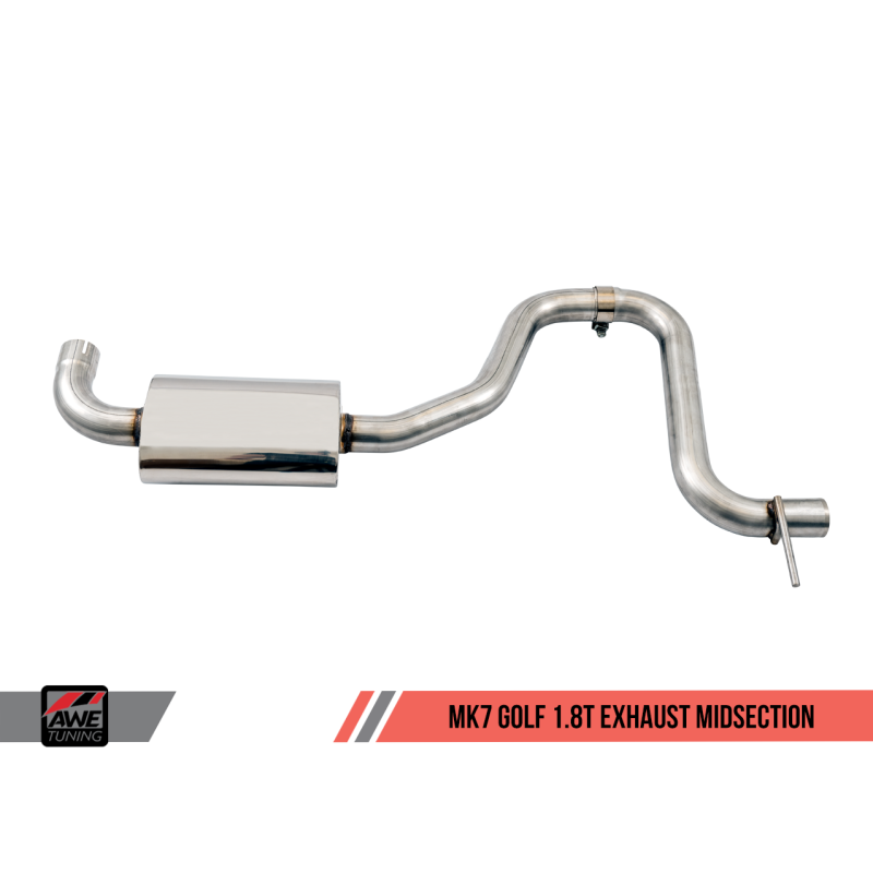 AWE Tuning VW MK7 Golf 1.8T Touring Edition Exhaust w/Chrome Silver Tips (90mm)