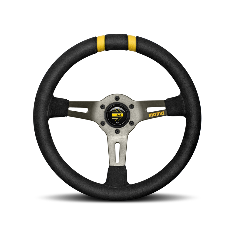 Momo MODDRIFT Steering Wheel 330 mm -  Black Suede/Anth Spokes/2 Stripes