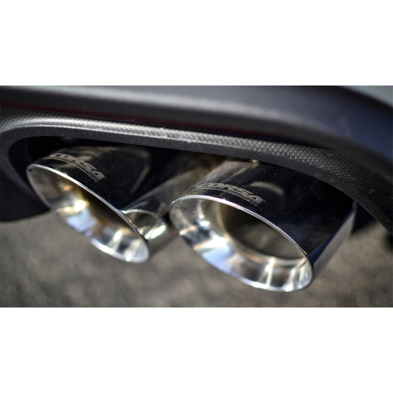 Corsa 2018+ Ford Mustang GT Fastback 5.0L 3in Cat-Back System Dual Rear Exit w/ 4in Polished Tips - T1 Motorsports