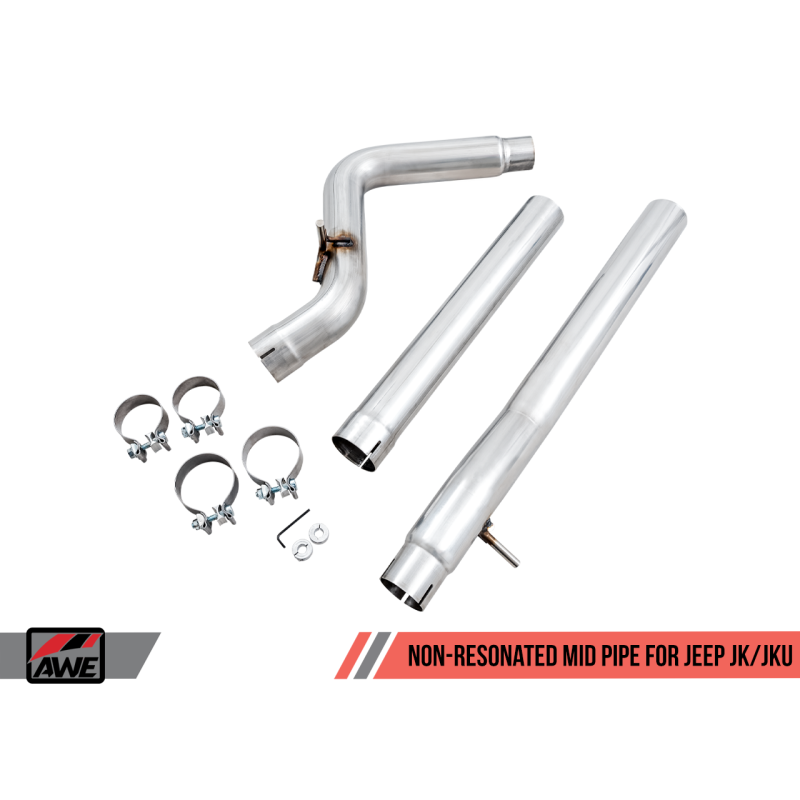 AWE Tuning 07-18 Jeep Wrangler JK/JKU 3.6L Non-Resonated Mid Pipe