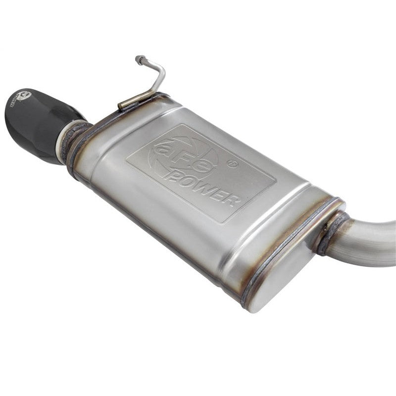 aFe MACHForce XP Exhausts Cat-Back SS-304 EXH w/ Black Tips 15-16 Ford Mustang EcoBoost 2.3L (t)