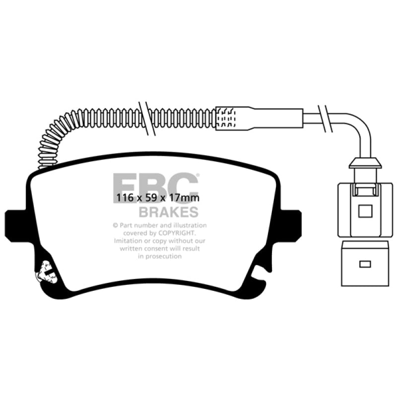 EBC Redstuff Brake Pads -  09-11 Audi A6 Quattro 3.0 Supercharged - Rear Brake Pads