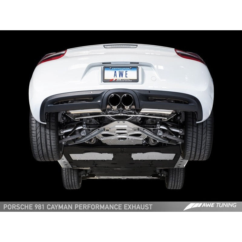 AWE Tuning Porsche 981 Performance Exhaust System - w/Diamond Black Tips