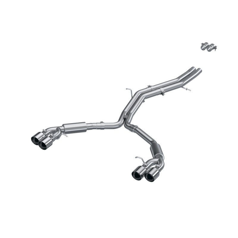 MBRP 18-21 Audi S5 Coupe/S4 Sedan T304 SS 2.5in Cat-Back Quad Rear Exit Exhaust - SS Tips - T1 Motorsports