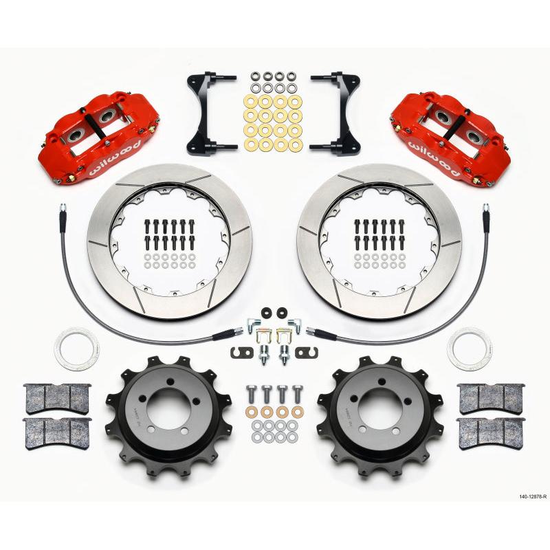 Wilwood Narrow Superlite 4R Rear Kit 12.88in Red 99-05 WRX / 99-07 Impreza - T1 Motorsports