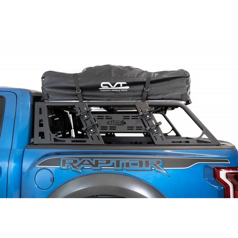 Addictive Desert Designs 2015+ Ford F-150 Overlander Chase Rack w/ 3rd Brake Light - Hammer Black