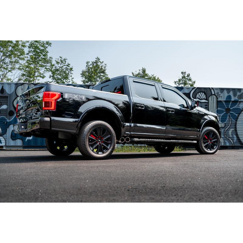 MBRP 15-20 Ford F150 Pre-Axle 4in OD Tips Dual Outlet 3in Black Coated Cat Back Exhaust - T1 Motorsports