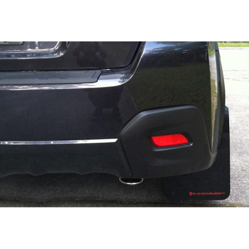 Rally Armor 13-17 Subaru Crosstrek XV Black UR Mud Flap w/ Red Logo