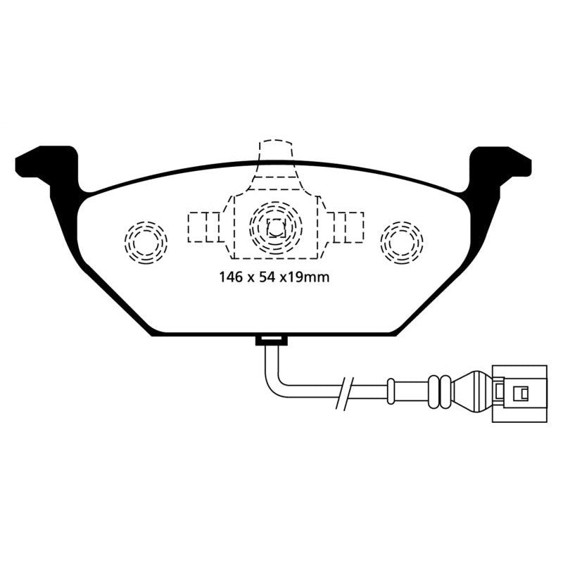 EBC Redstuff Brake Pads -  00-05 Volkswagen Beetle 2.0 - Front Brake Pads