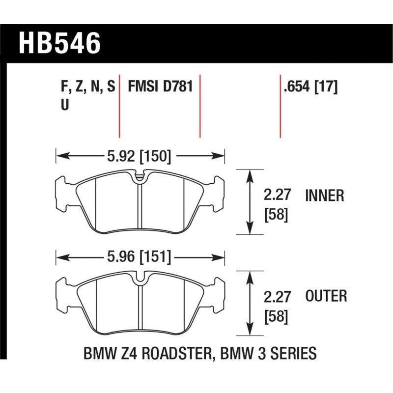 Hawk HP+ Street Brake Pads - T1 Motorsports