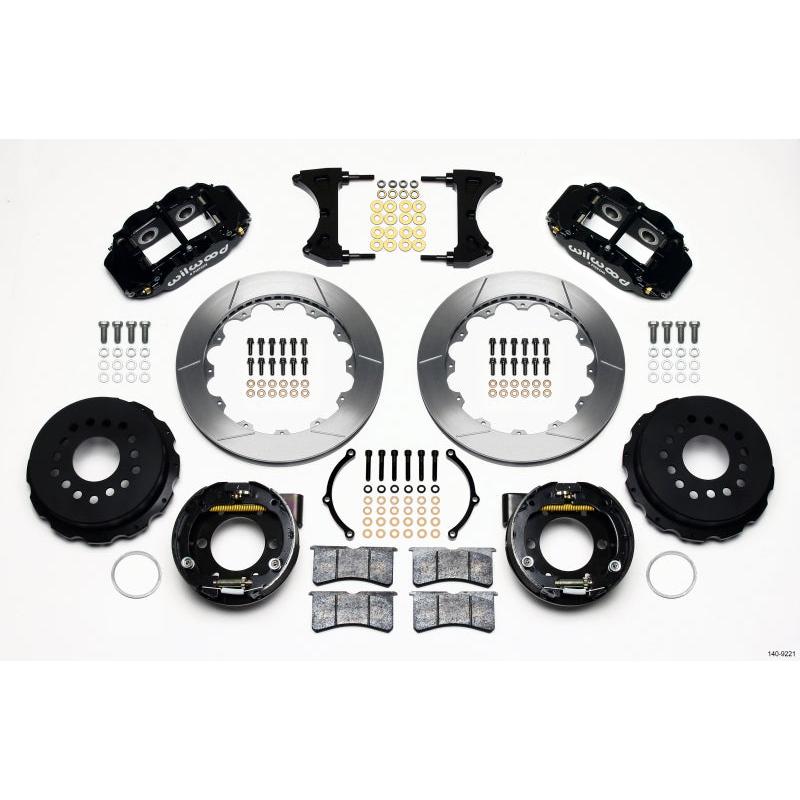 Wilwood Narrow Superlite 4R Rear P-Brk Kit 12.88in 2005-2014 Mustang - T1 Motorsports