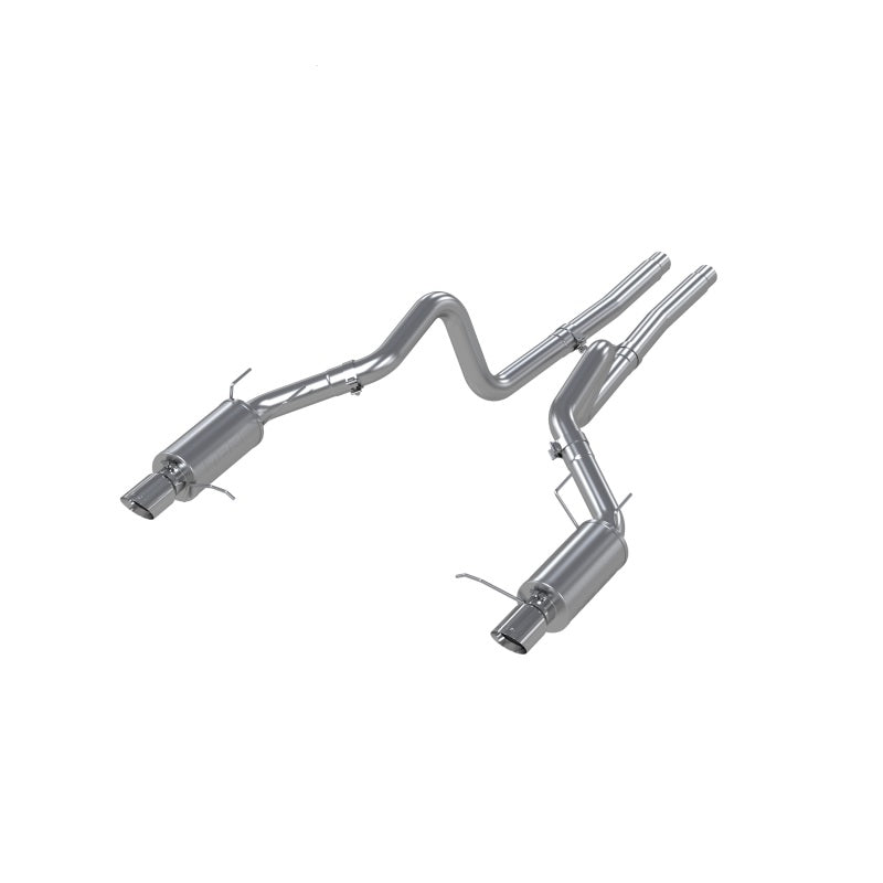 MBRP 11-14 Ford Mustang GT 5.0L Dual Split Rear Street Version T409 3in Cat Back Exhaust System - T1 Motorsports