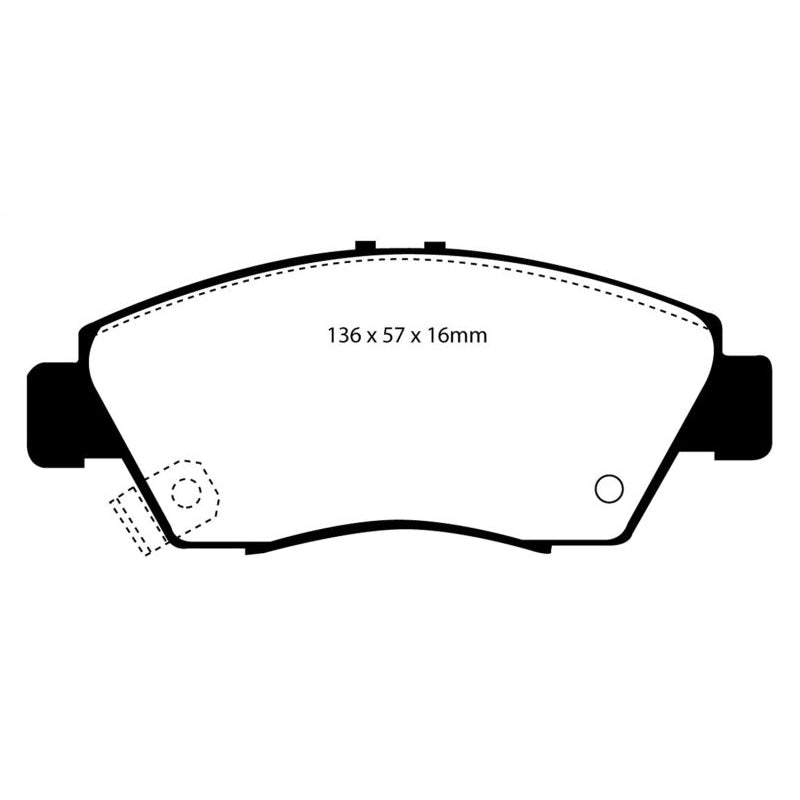 EBC Redstuff Brake Pads -  12 Acura ILX 1.5 Hybrid - Front Brake Pads