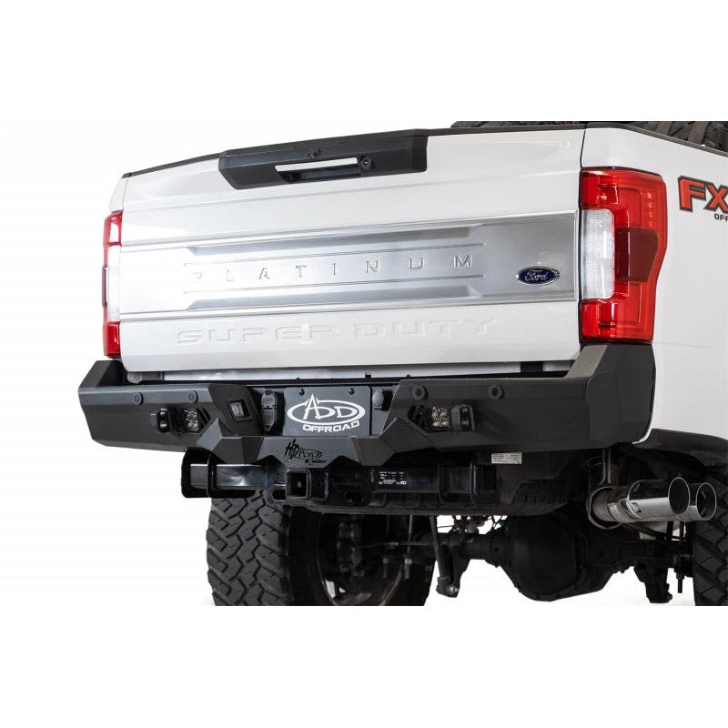 Addictive Desert Designs 17-20 Ford Super Duty Bomber HD Rear Bumper w/ Mounts For Cube Lights