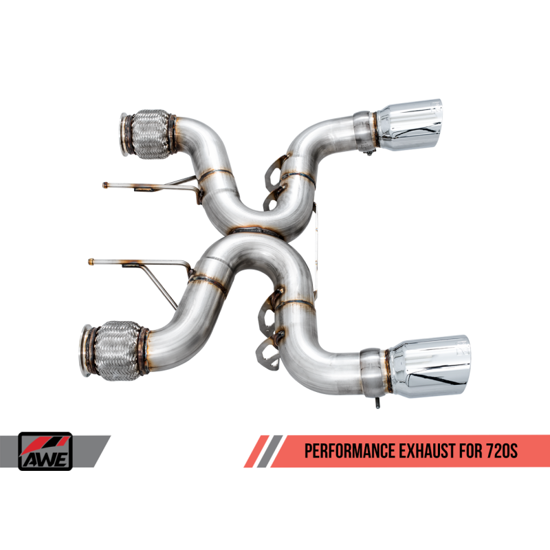 AWE Tuning McLaren 720S Performance Exhaust - Chrome Silver Tips