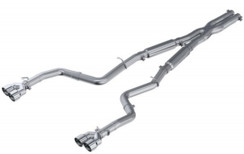 MBRP 15-16 Dodge Challenger RT 5.7L Aluminized Steel 3in Dual Rear Cat-back Quad Tips - Street - T1 Motorsports