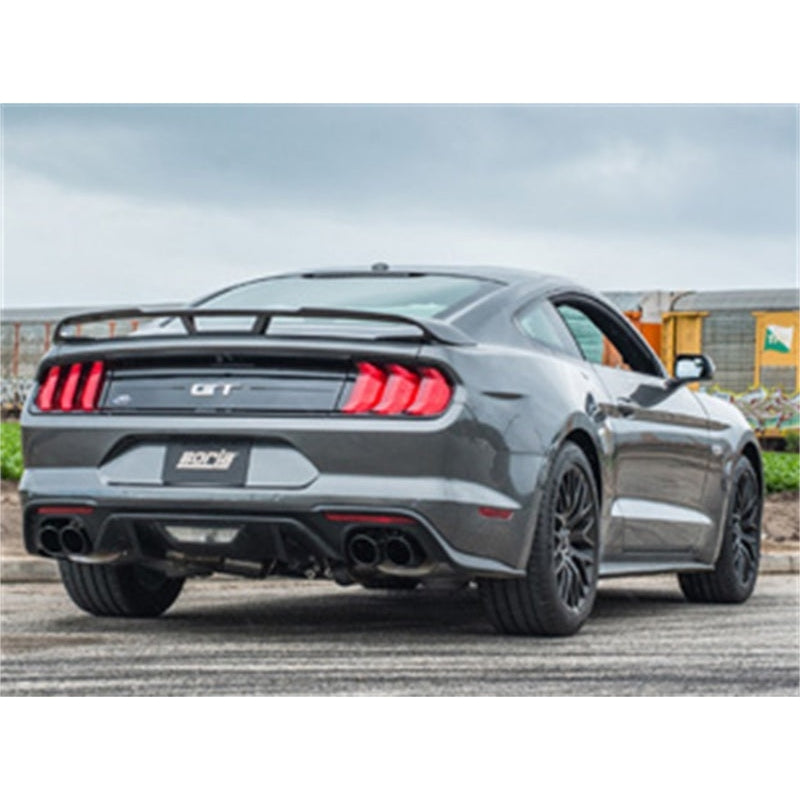 Borla 2018 Ford Mustang GT (A/T / M/T) 3in ATAK Catback Exhaust w/o Valves w/ Black Chrome Tips - T1 Motorsports