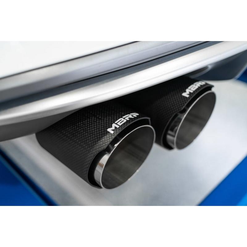 MBRP 15-18 Audi S3 SS 3in Quad Split Rear Exit w/ Carbon Fiber Tips - T304 - T1 Motorsports