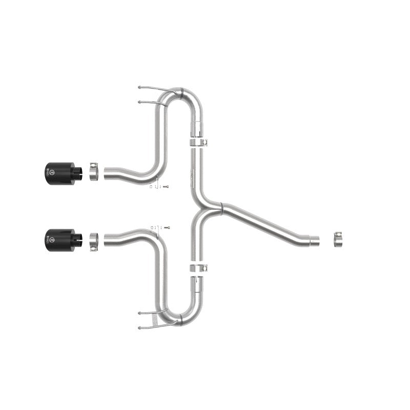 aFe Takeda 2-1/2in 304 SS Axle-Back Exhaust w/Black Tips 17-20 Honda Civic Sport L4-1.5L (t)