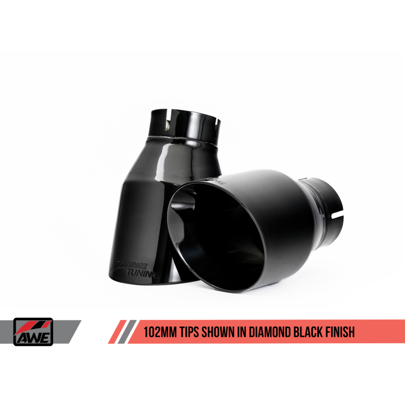 AWE Tuning VW MK7 Golf Alltrack/Sportwagen 4Motion Track Edition Exhaust - Diamond Black Tips