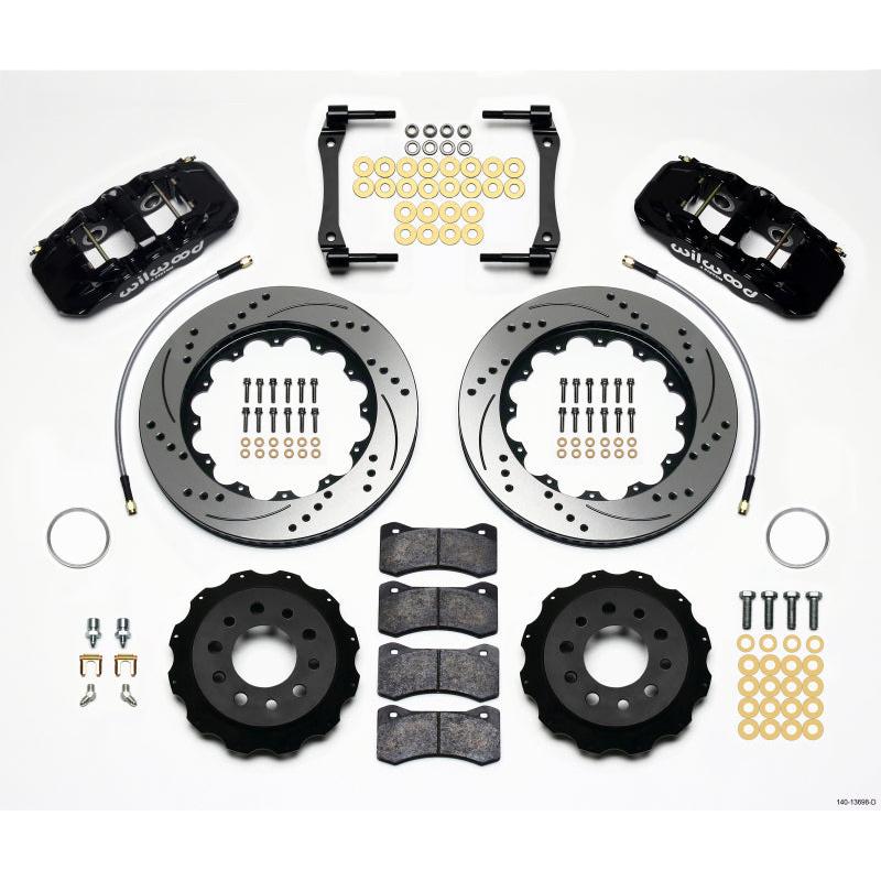 Wilwood AERO4 Rear Kit 14.25in Drilled 2014-Up Corvette C7 w/Lines - T1 Motorsports