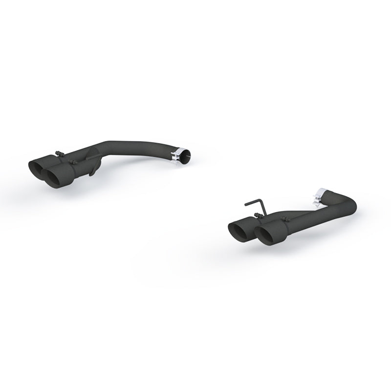 MBRP 18-20 Ford Mustang GT 2.5in Black Coated Non Active Dual Axle Back Exhaust - 4in Dual Wall Tips - T1 Motorsports