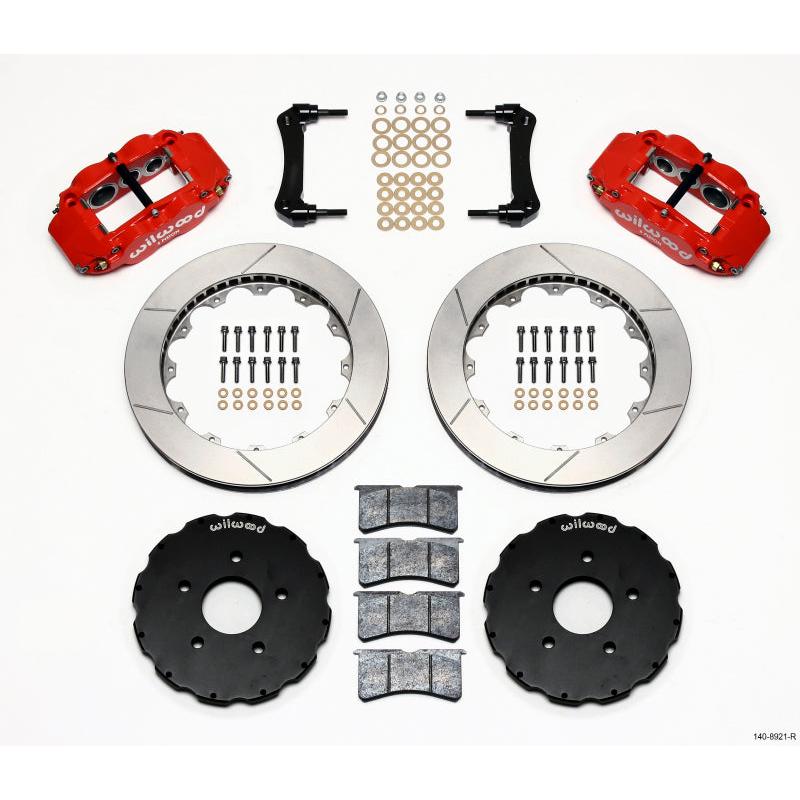 Wilwood Narrow Superlite 6R Front Hat Kit 13.06in Red 2005-up Corvette C6 - T1 Motorsports