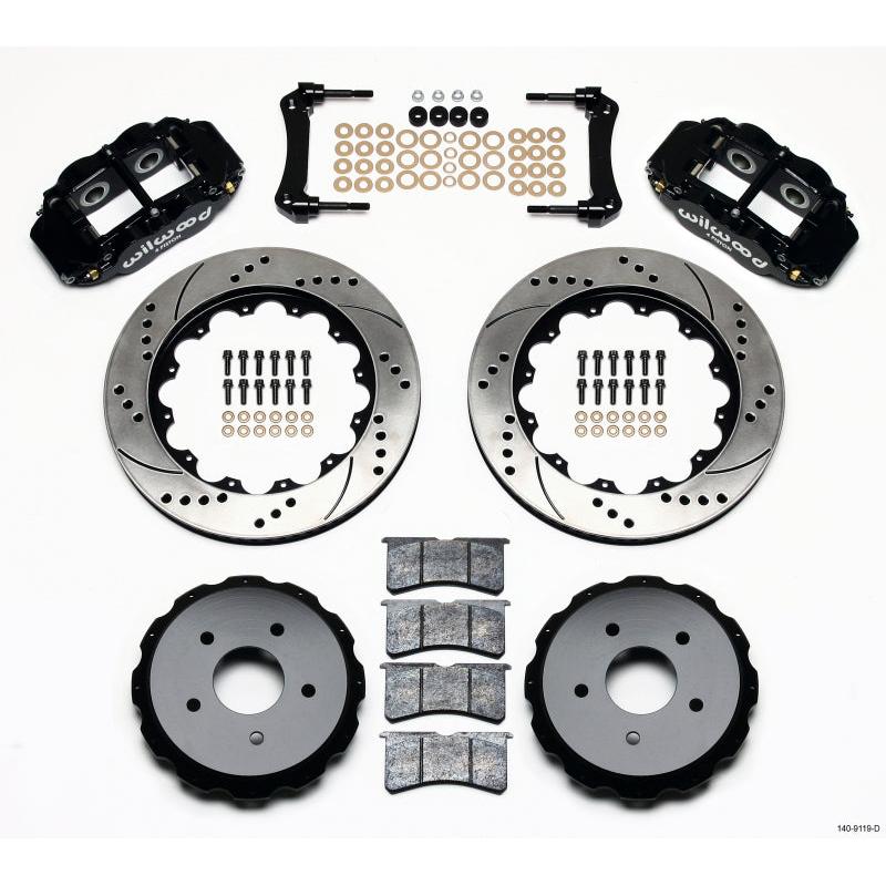 Wilwood Narrow Superlite 4R Rear Kit 14.00in Drilled 97-04 Corvette C5/Z06 05-13 C6 - T1 Motorsports