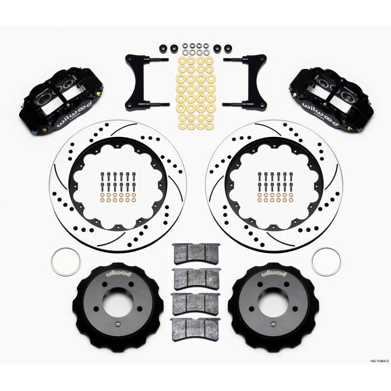Wilwood Narrow Superlite 6R Front Hat Kit 14.00in Drilled 93-96 Mazda RX7 - T1 Motorsports