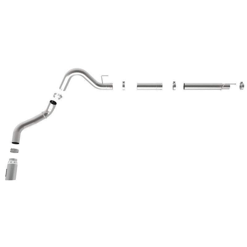 aFe Atlas 4in Aluminized Steel DPF-Back Exh 18-19 Ford F-150 V6-3.0L (td) w/ Polished Tip