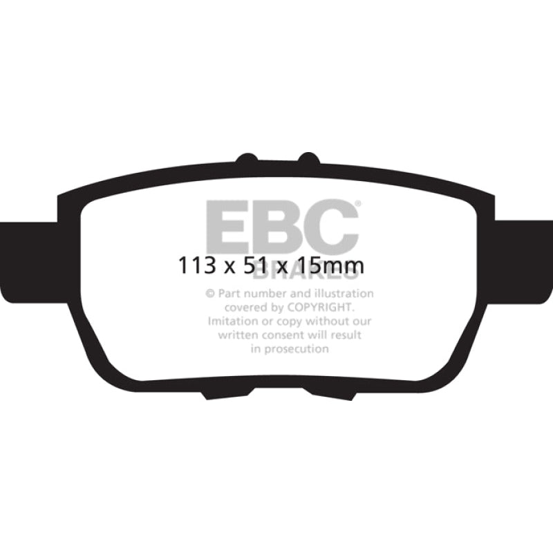 EBC Redstuff Brake Pads -  09-14 Acura TL 3.5 - Rear Brake Pads