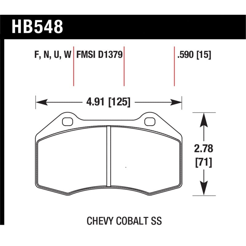 Hawk Renault Clio DTC-60 Race Front Brake Pads - T1 Motorsports