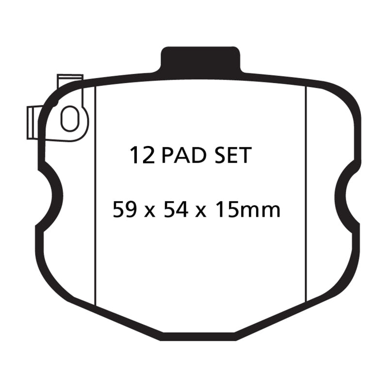EBC Redstuff Brake Pads -  10-13 Chevrolet Corvette (C6) 6.2 Grand Sport - Front Brake Pads