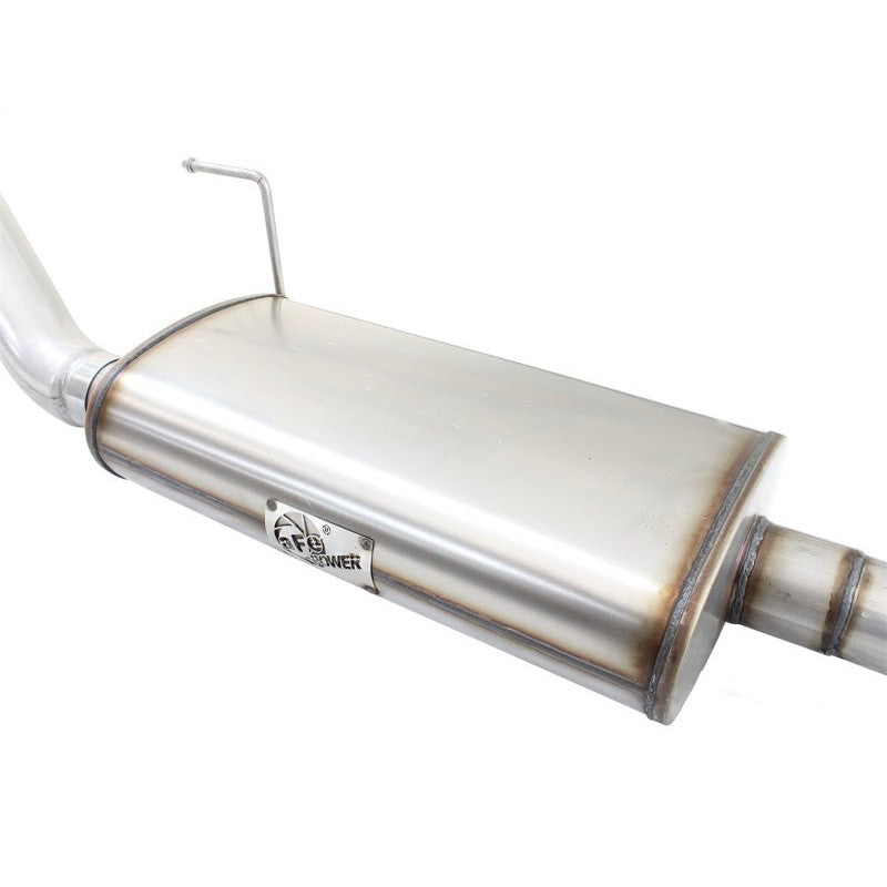 aFe MACHForce XP Exhaust 3in-3.5in SS Single Side Ext CB w/ Polished Tips 15 Ford F150 V8 5.0L CC/SB