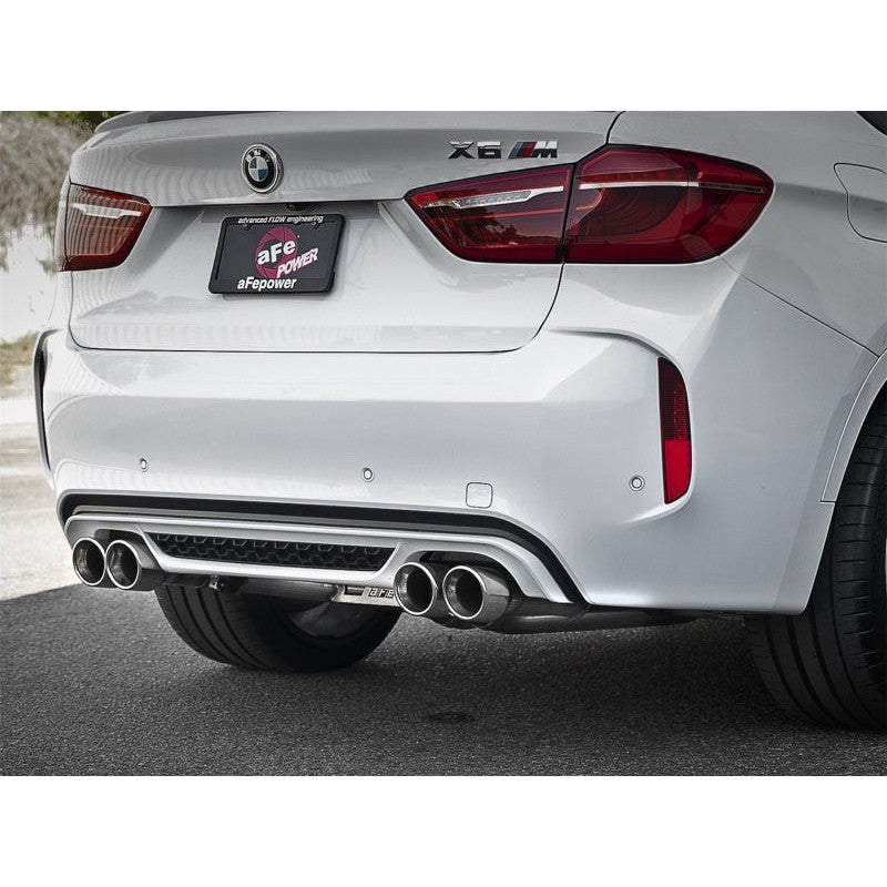 aFe MACH Force-Xp 3.5in. 304 SS C/B Exhaust w/o Muffler 15-18 BMW X5 M V8-4.4L (tt) - Polished Tip