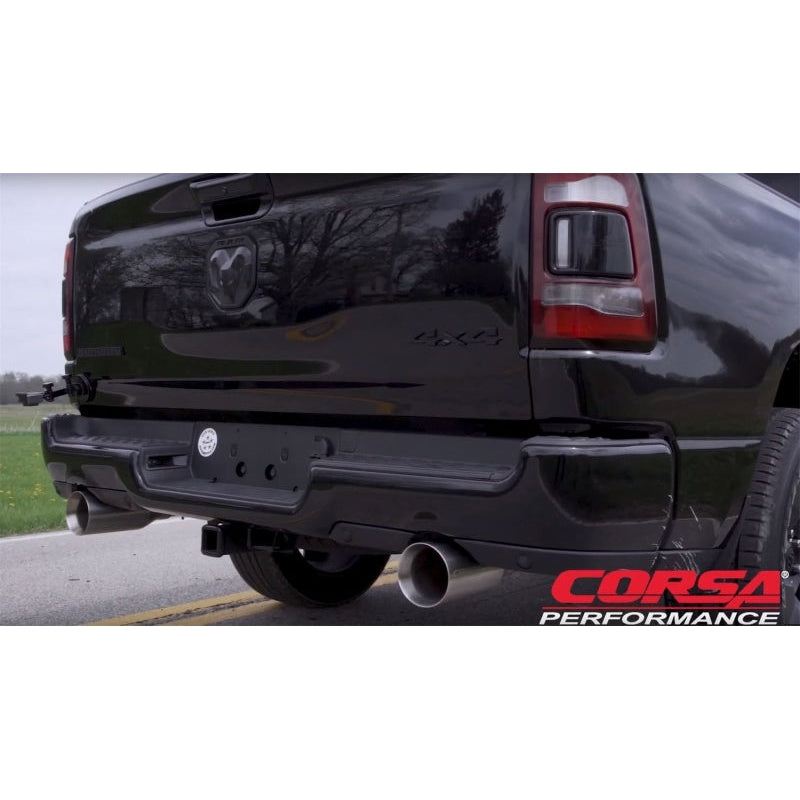 Corsa Sport Cat-Back Exhaust - Satin Polished Tips - 2019-2024 Ram 1500 5.7L