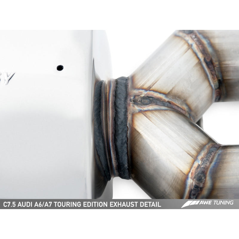 AWE Tuning Audi C7.5 A6 3.0T Touring Edition Exhaust - Quad Outlet Diamond Black Tips