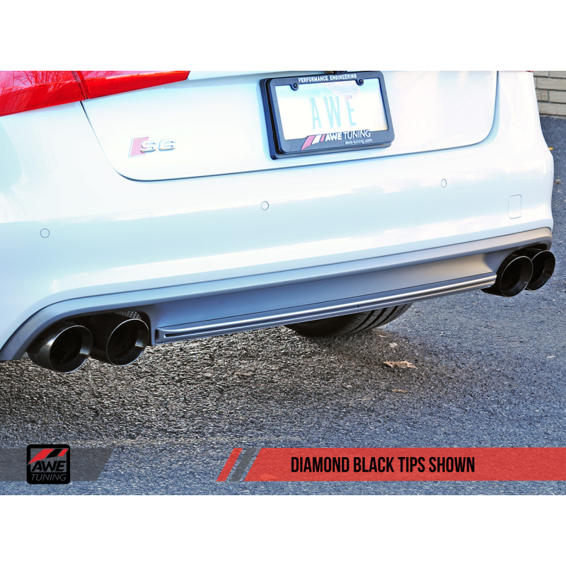 AWE Tuning Audi C7 / C7.5 S6 4.0T Touring Edition Exhaust - Diamond Black Tips