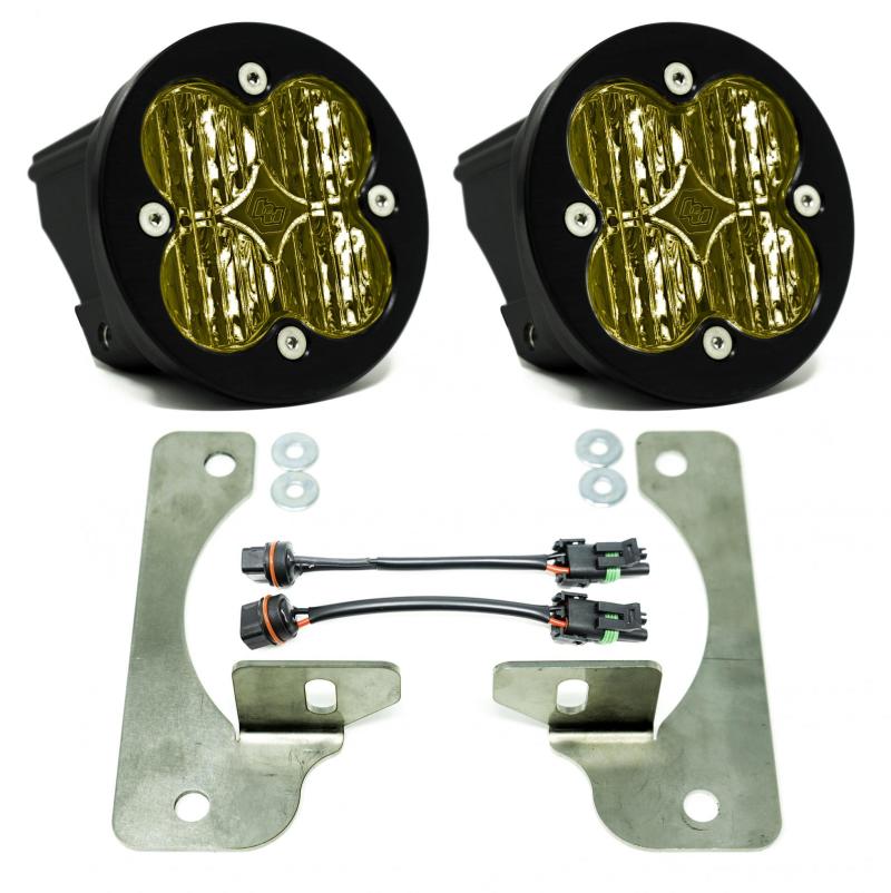 Baja Designs 2018+ Wrangler JL Rubicon Squadron-R Fog Light Pocket Kit - Amber - T1 Motorsports